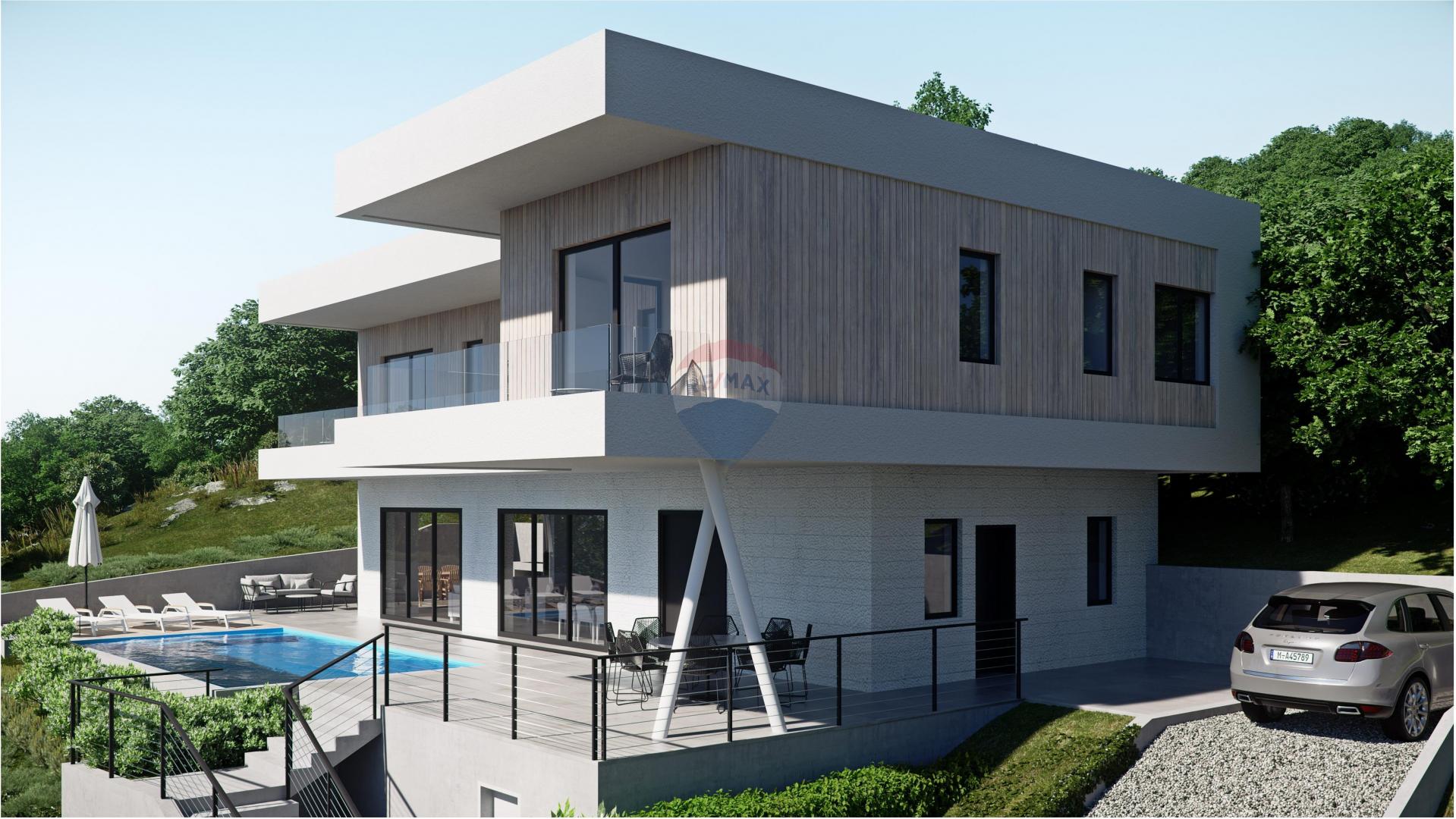 OPATIJA,KOLAVIĆI- teren s građevinskom dozvolom, plaćenim komunalijama i pogledom na more