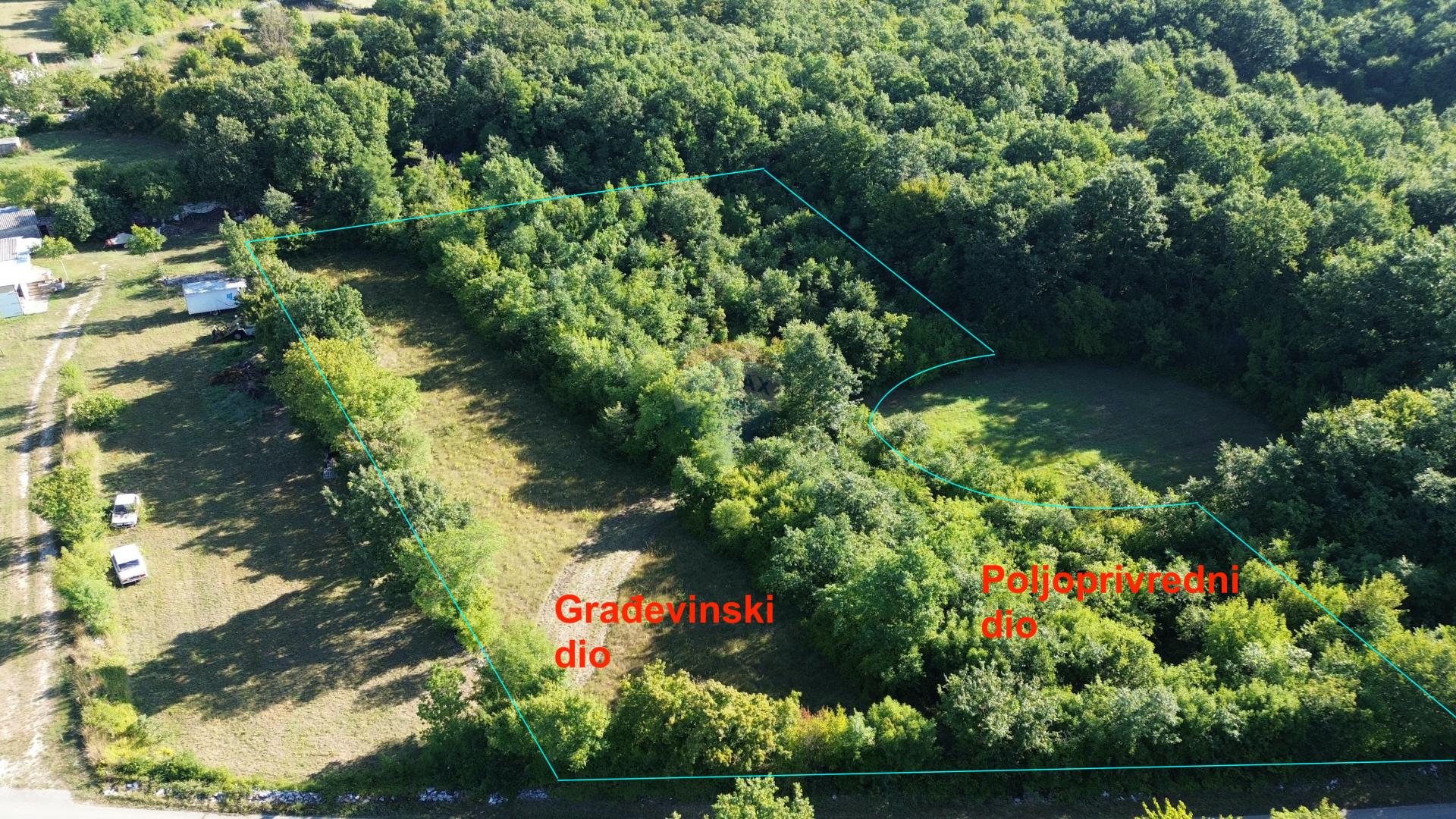 ISTRIA, ŽMINJ – Terreno edificabile 2.539 m² + Terreno agricolo 3.588 m²