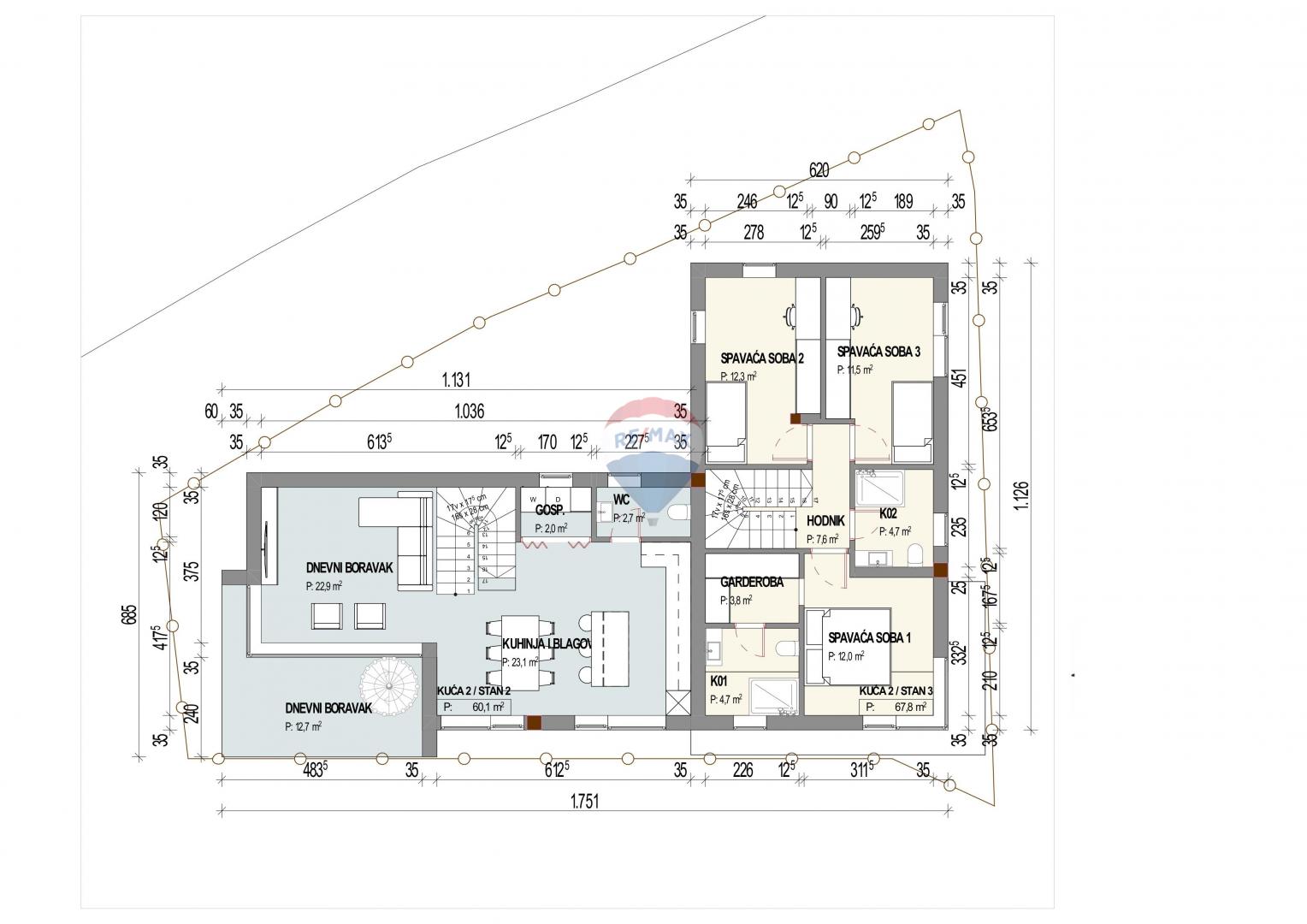 OPATIJA,PAVLOVAC- stan 3S+ DB s krovnom terasom i pogledom na more