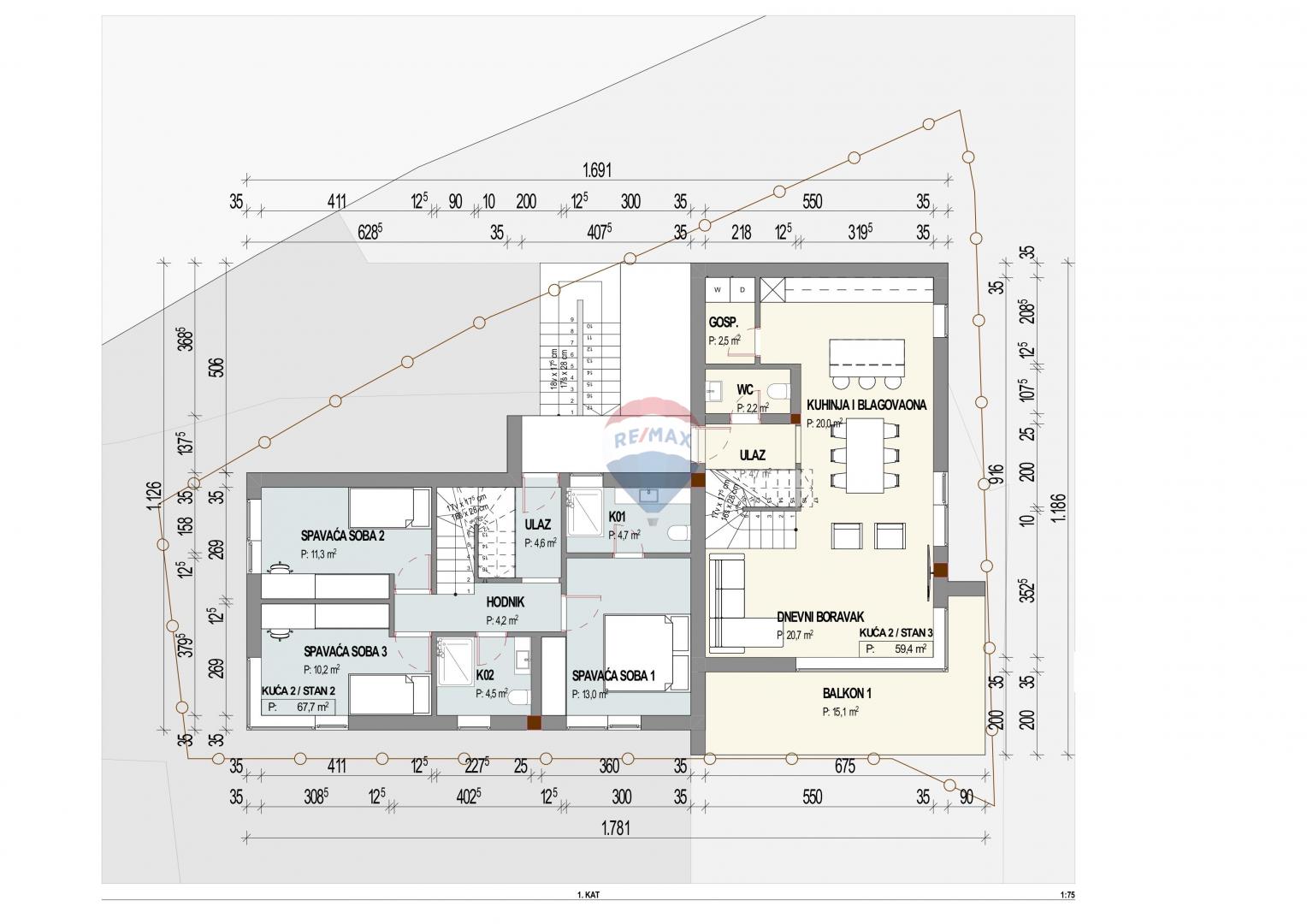 OPATIJA,PAVLOVAC- stan 3S+ DB s krovnom terasom i pogledom na more