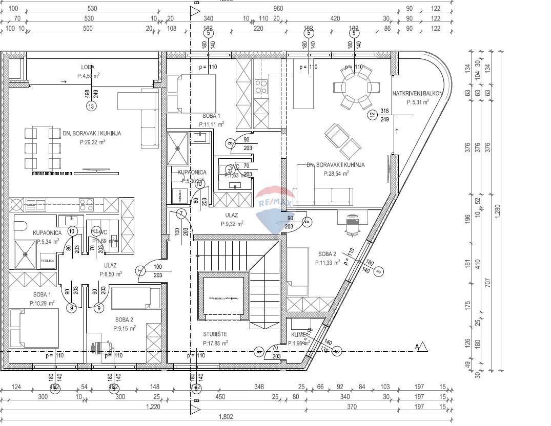 Wohnung Tar, Tar-Vabriga, 67,57m2