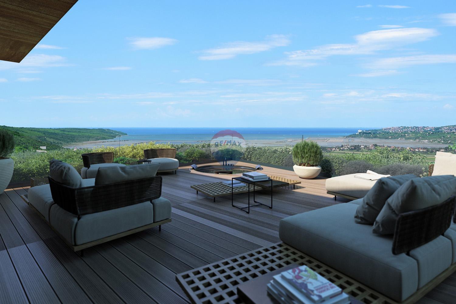 Buje, Kaštel - građevinsko zemljište sa pogledom na more i projektom