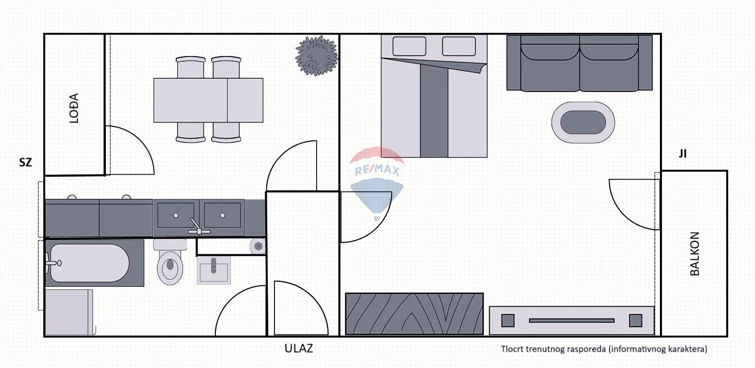 Wohnung Maksimir, 43m2