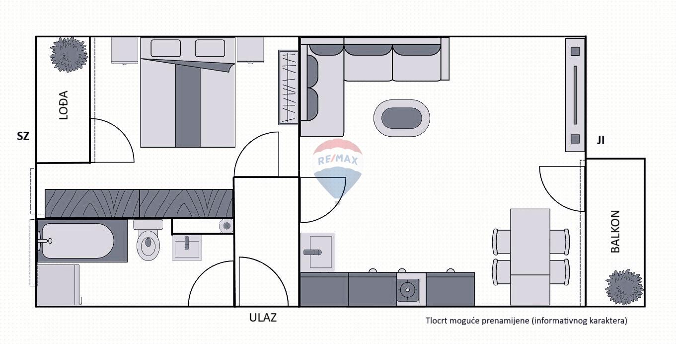 Wohnung Maksimir, 43m2