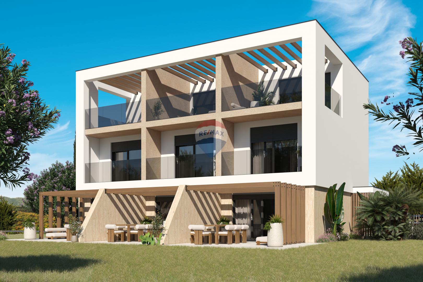 Istra,Medulin,luksuzni troetažni stan sa pogledom na more