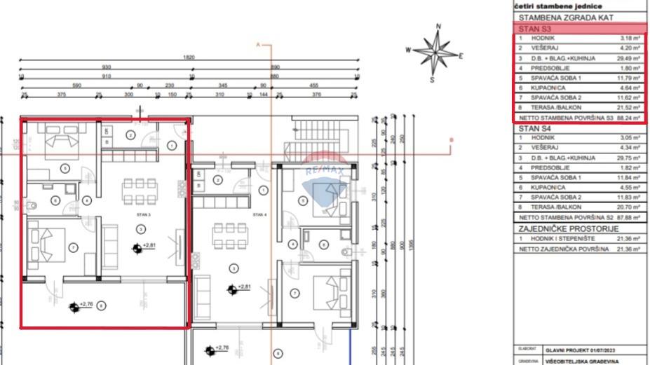 Zweizimmerwohnung mit Terrasse und Meerblick – Novigrad