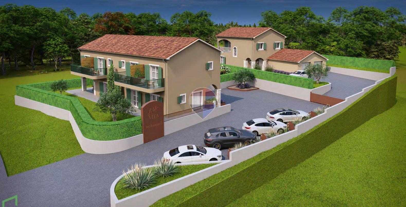 Istra, Tinjan okolica - građevinsko zemljište sa projektima za dvije kuće