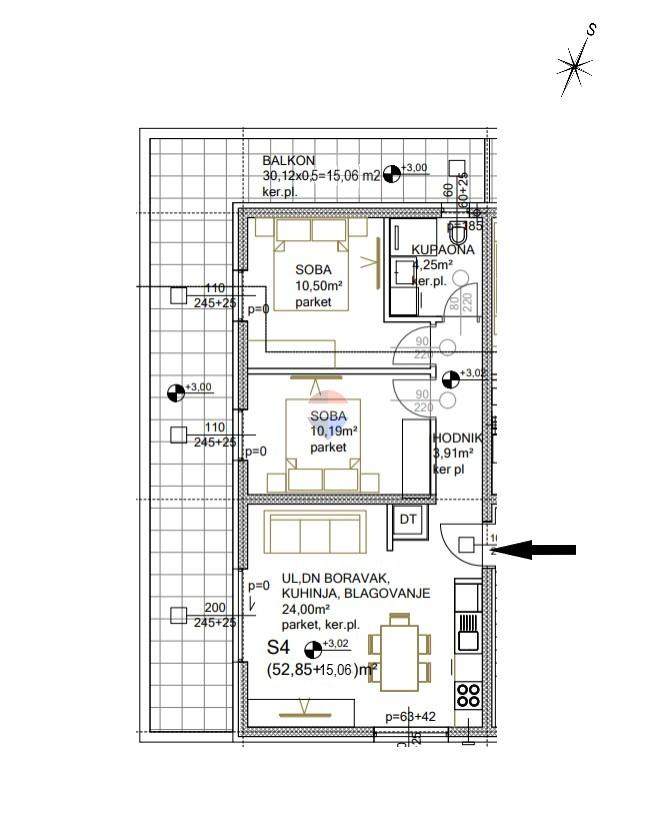 Квартира/Апартамент Gornja Dubrava, 67,91m2