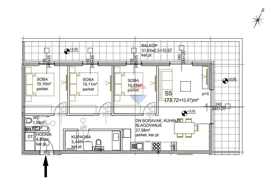 Квартира/Апартамент Gornja Dubrava, 89,69m2