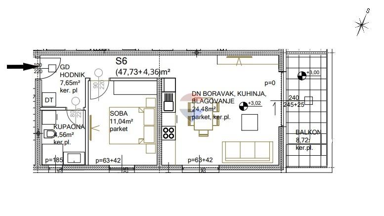 Квартира/Апартамент Gornja Dubrava, 52,09m2