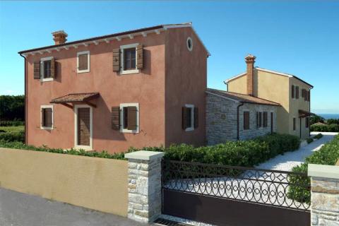 Dvije kuće u izgradnji u Kašteliru s pogledom na more