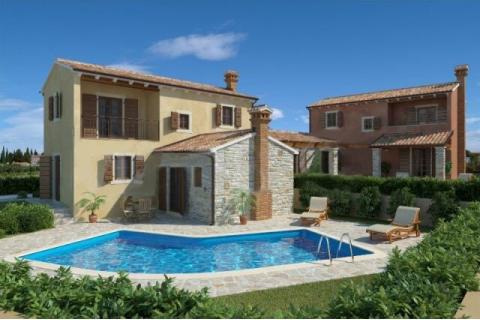 Dvije kuće u izgradnji u Kašteliru s pogledom na more