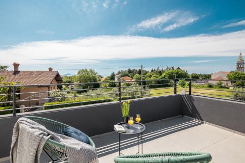 Istra, Marčana okolica, moderna kuća sa pogledom na more