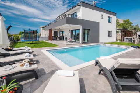 Istra, Marčana okolica, moderna kuća sa pogledom na more