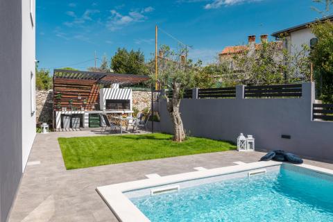 Istra, Marčana okolica, moderna kuća sa pogledom na more