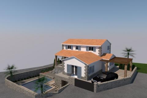 Istra, Pazin okolica - samostojeća kamena kuća sa dvorištem