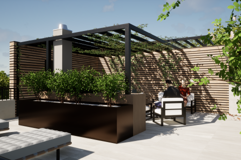 Poreč - stan na odličnoj lokaciji u novogradnji s krovnom terasom 55m2 - pogled more