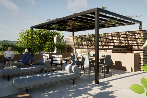 Poreč - stan na odličnoj lokaciji u novogradnji s krovnom terasom 55m2 - pogled more