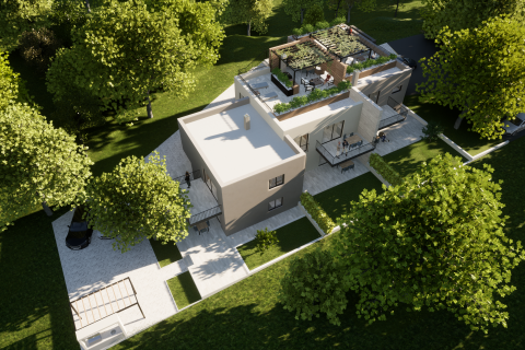 Poreč - stan na odličnoj lokaciji u novogradnji s krovnom terasom 55m2 - pogled more