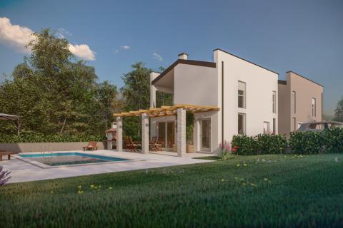 Istra, Tinjan okolica, moderna dvojna kuća, gotova, useljiva