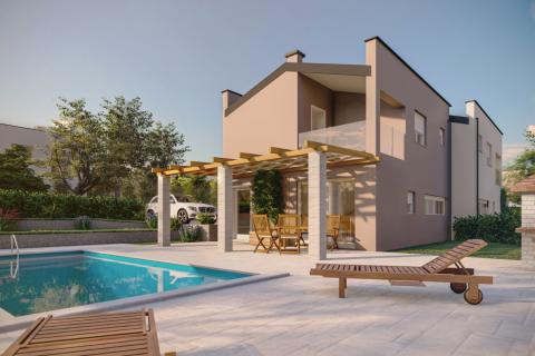 Istra, Tinjan okolica, moderna dvojna kuća, gotova, useljiva