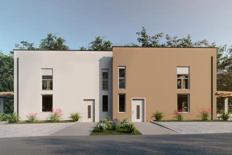 Istra, Tinjan okolica, moderna dvojna kuća, gotova, useljiva