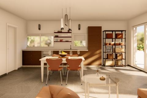 Istra, Tinjan okolica, moderna dvojna kuća, gotova, useljiva