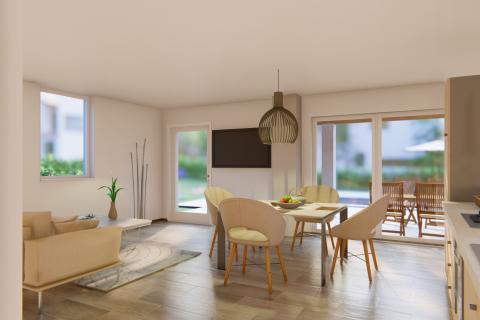 Istra, Tinjan okolica, moderna dvojna kuća, gotova, useljiva