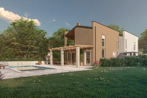 Istra, Tinjan okolica, moderna dvojna kuća, gotova, useljiva