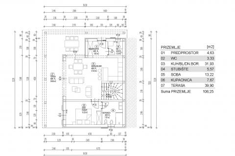 Senj, Krivi put, građevinsko zemljište s građevinskom dozvolom, 421m2