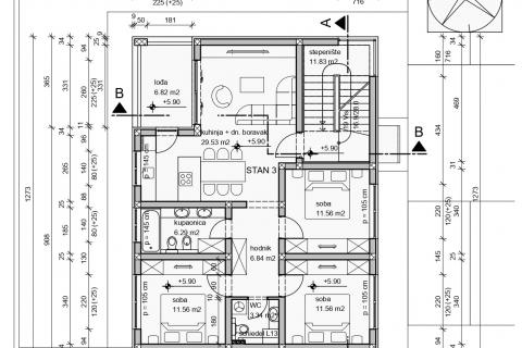 Rovinj,stan u novogradnji 88m2-3SS+krovna terasa 80m2