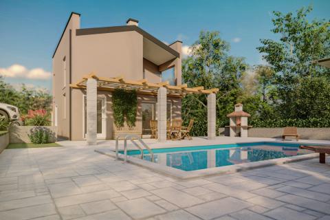 Istra, Tinjan okolica, dvojna kuća sa dvorištem