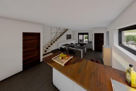 Otok Krk - kuća s bazenom u okolici Malinske, novogradnja