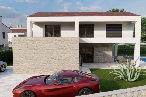 Otok Krk - kuća s bazenom u okolici Malinske, novogradnja