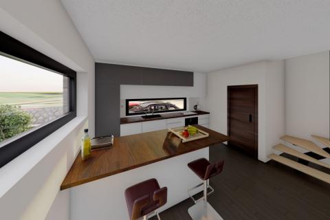 Otok Krk - kuća s bazenom u okolici Malinske, novogradnja