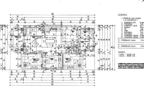 Kanfanar, okolica,  novogranja autohtonog stila s bazenom