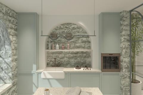 Istra, Kanfanar, novogradnja autohtonog stila s bazenom