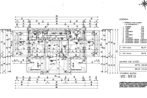 Istra, Kanfanar, novogradnja autohtonog stila s bazenom