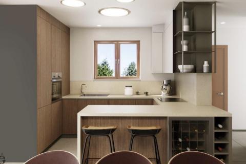 Otok Krk, okolica grada Krka - kuća u novogradnji s bazenom