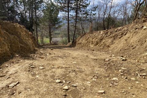 Grožnjan okolica, građevinsko zemljište s pogledom na more