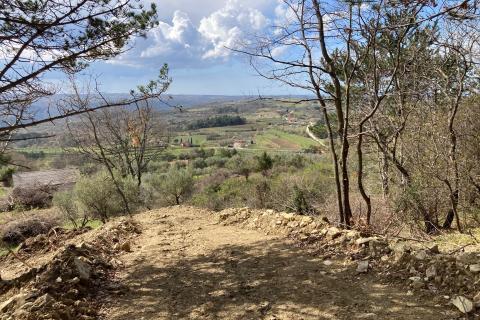Grožnjan okolica, građevinsko zemljište s pogledom na more