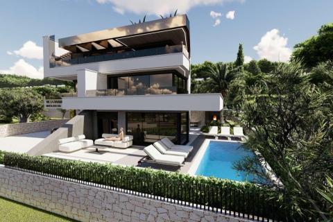 Grad Krk - 3S+DB novogradnja u urbanoj vili sa bazenom i okućnicom