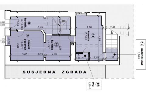 Draga Bašćanska - uređena kamena kuća u nizu s okućnicom