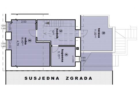 Draga Bašćanska - uređena kamena kuća u nizu s okućnicom