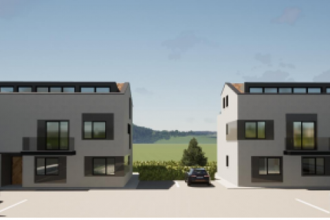 Poreč, okolica, stan u novogradnji od 66,10 m2 sa vrtom i 