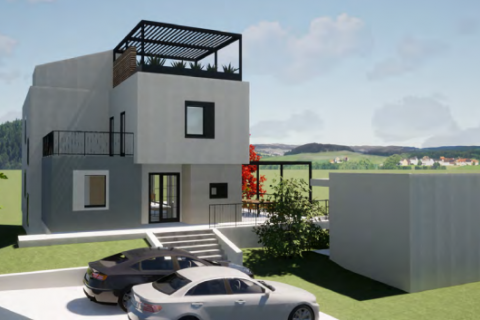 Kaštelir, lijepa moderna vila u izgradnji sa bazenom 