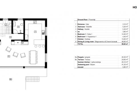 Kaštelir, lijepa moderna vila u izgradnji sa bazenom 