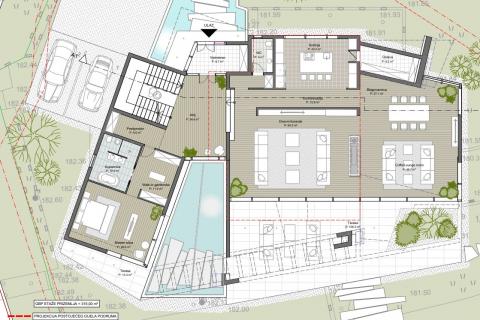 Rovinj okolica - kuća s 3 stana, 2 garaže, parcela 2140m2  