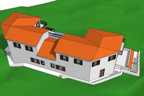 ISTRA, DRENJE - Građevinsko zemljište 1236 m2 s ishodovanom dozvolom i projektom