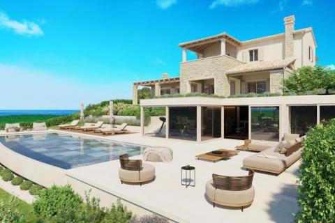 Grožnjan okolica, vila pogled more u autohtonom stilu s liftom